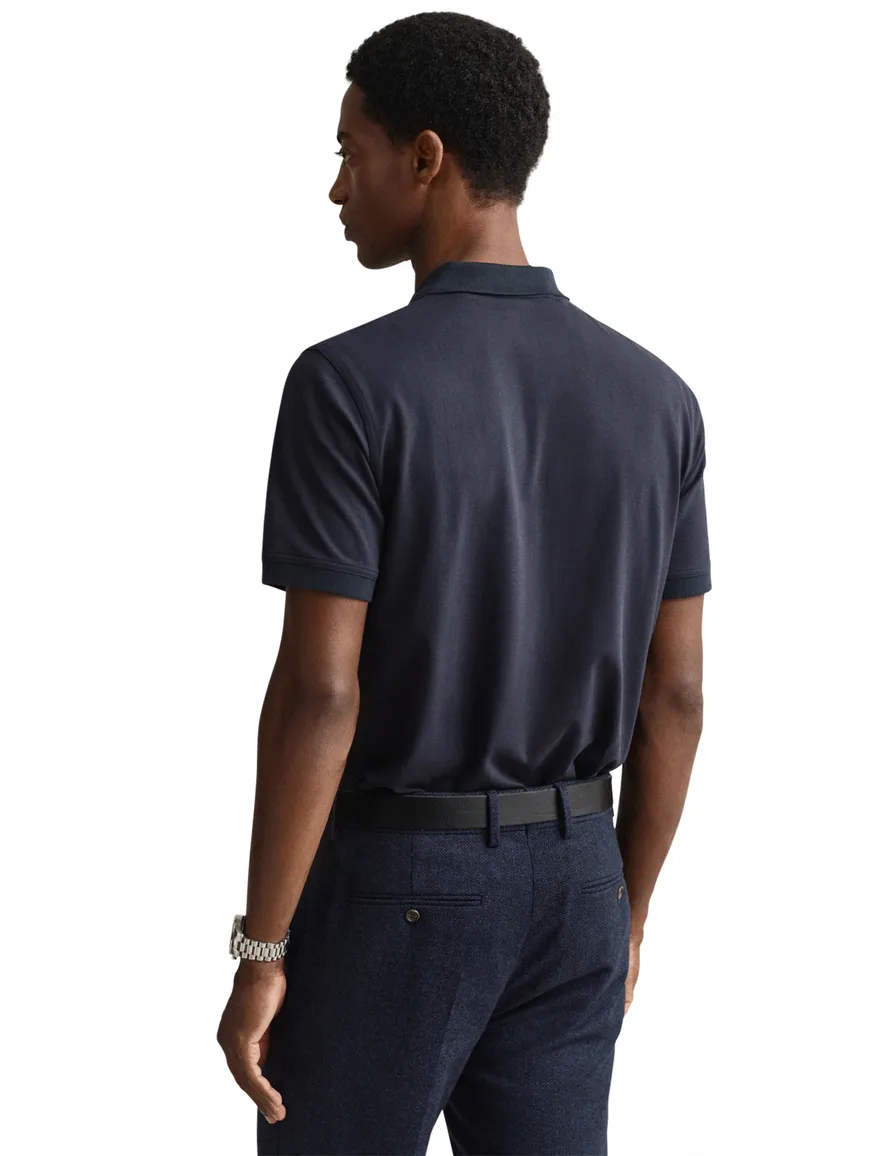 Gant polo donkerblauw 2-knoops
