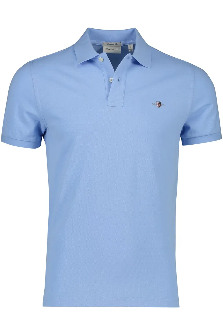Gant polo blauw 2-knoops