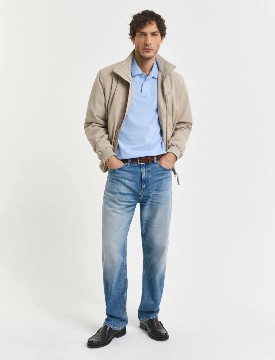 Gant polo blauw 2-knoops