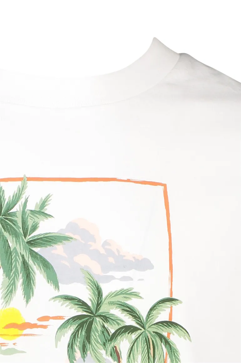 Gant t-shirt wit opdruk Hawaii