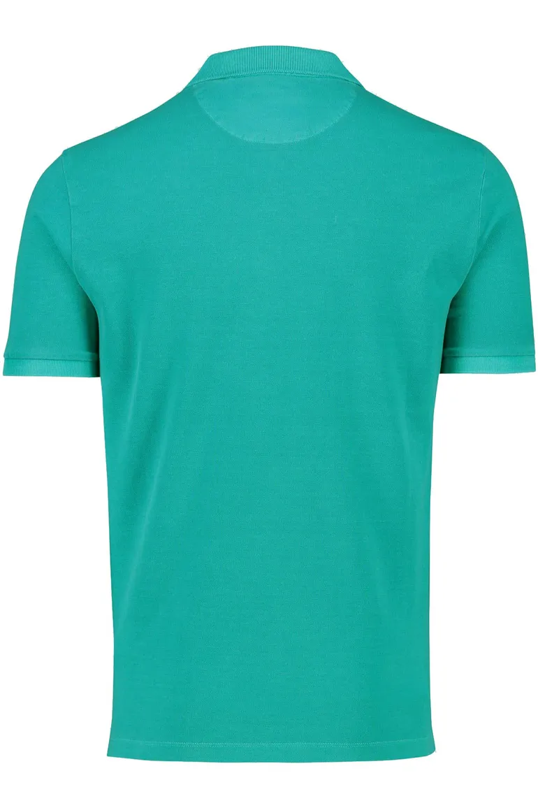 Gant polo normale fit lichtblauw effen katoen 2 knopen