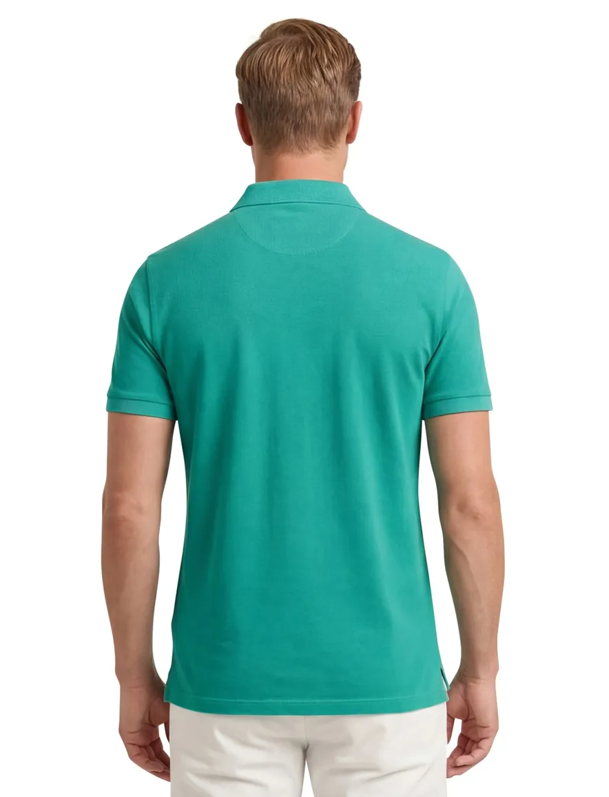 Gant polo normale fit lichtblauw effen katoen 2 knopen