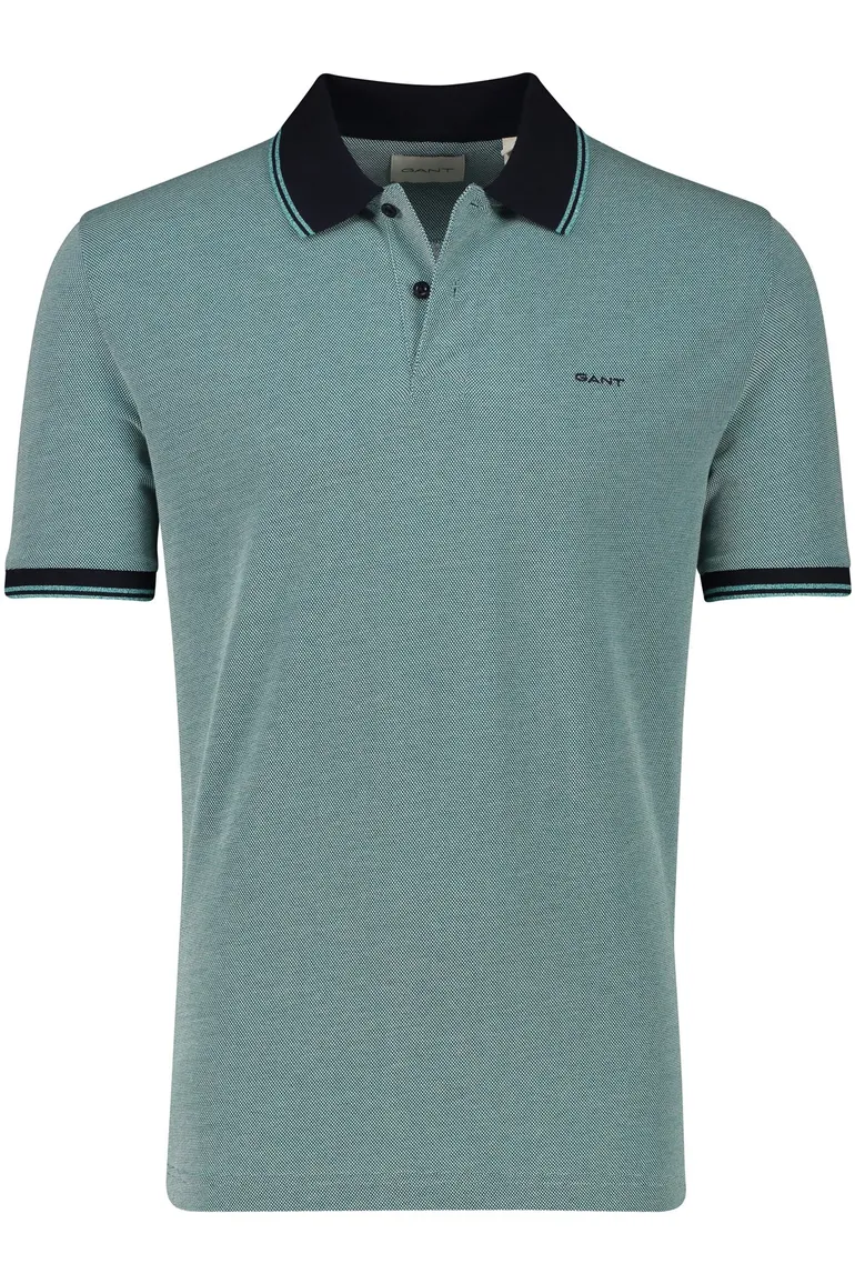 Gant polo turquoise effen