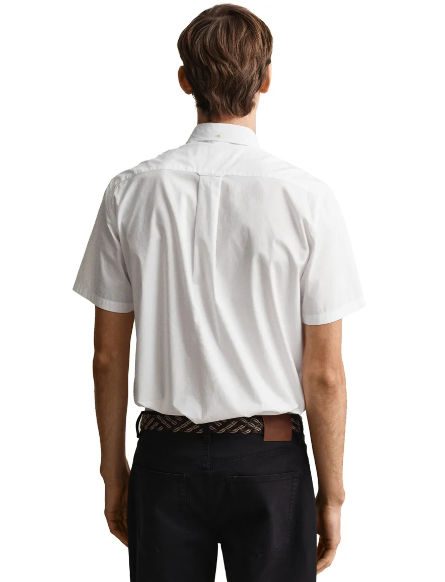 Gant overhemd korte mouw wit