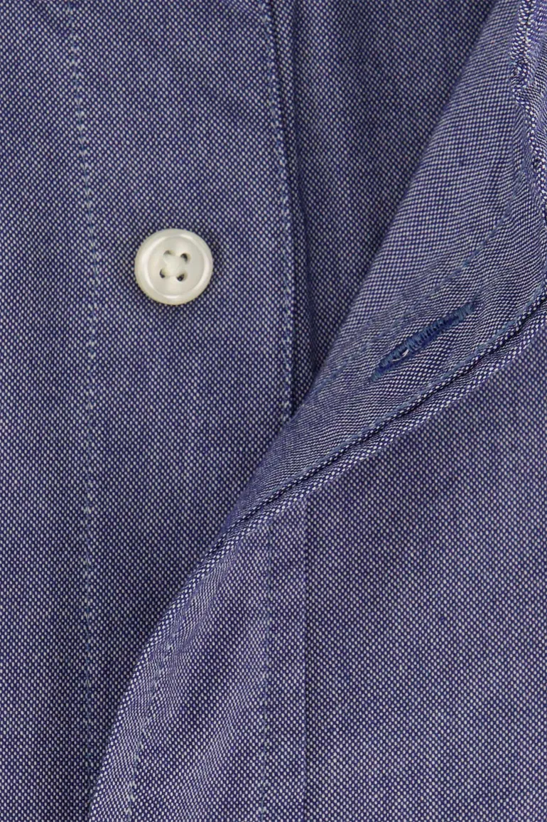 Gant overhemd korte mouw blauw