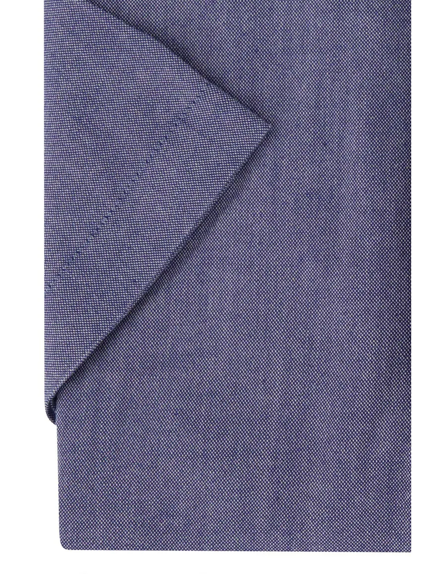 Gant overhemd korte mouw normale fit effen blauw katoen