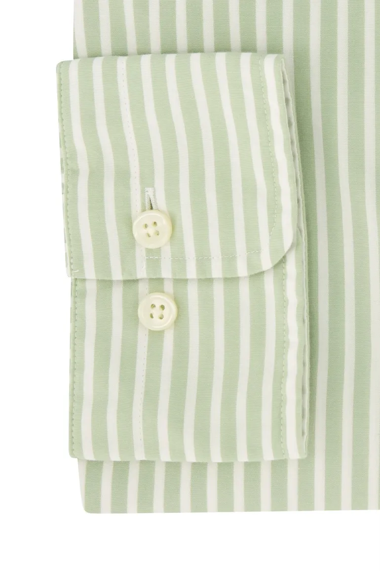 Gant overhemd groen wit gestreept button-down