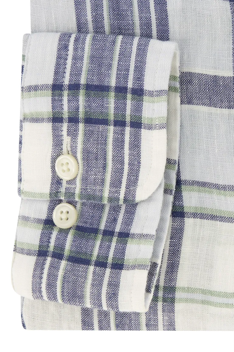 Gant overhemd blauw geruit