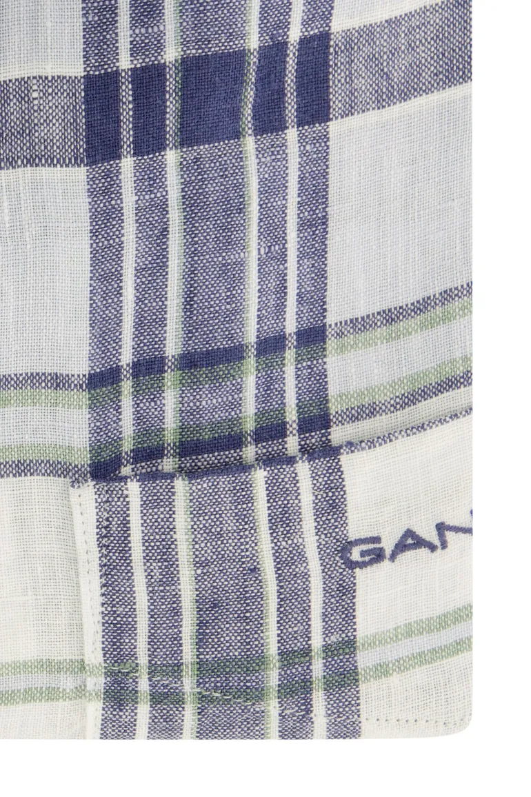 Gant overhemd blauw geruit