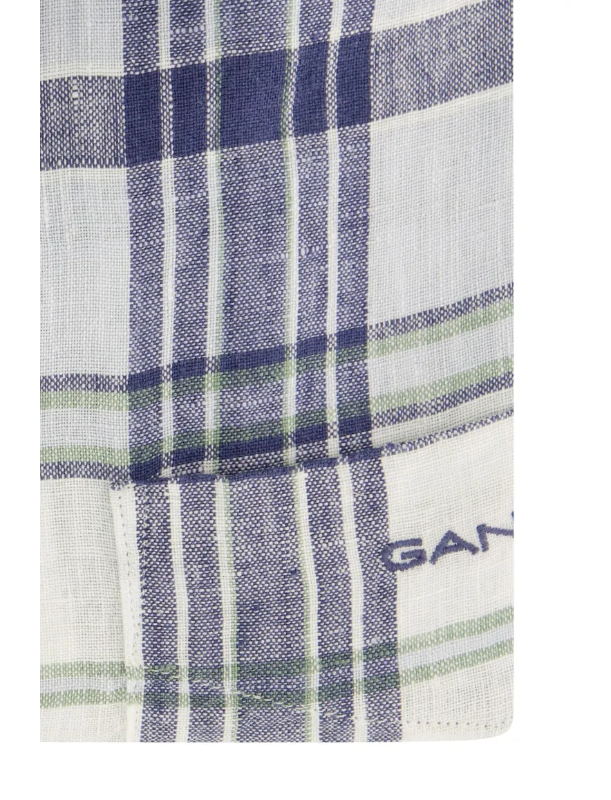 Gant overhemd blauw geruit
