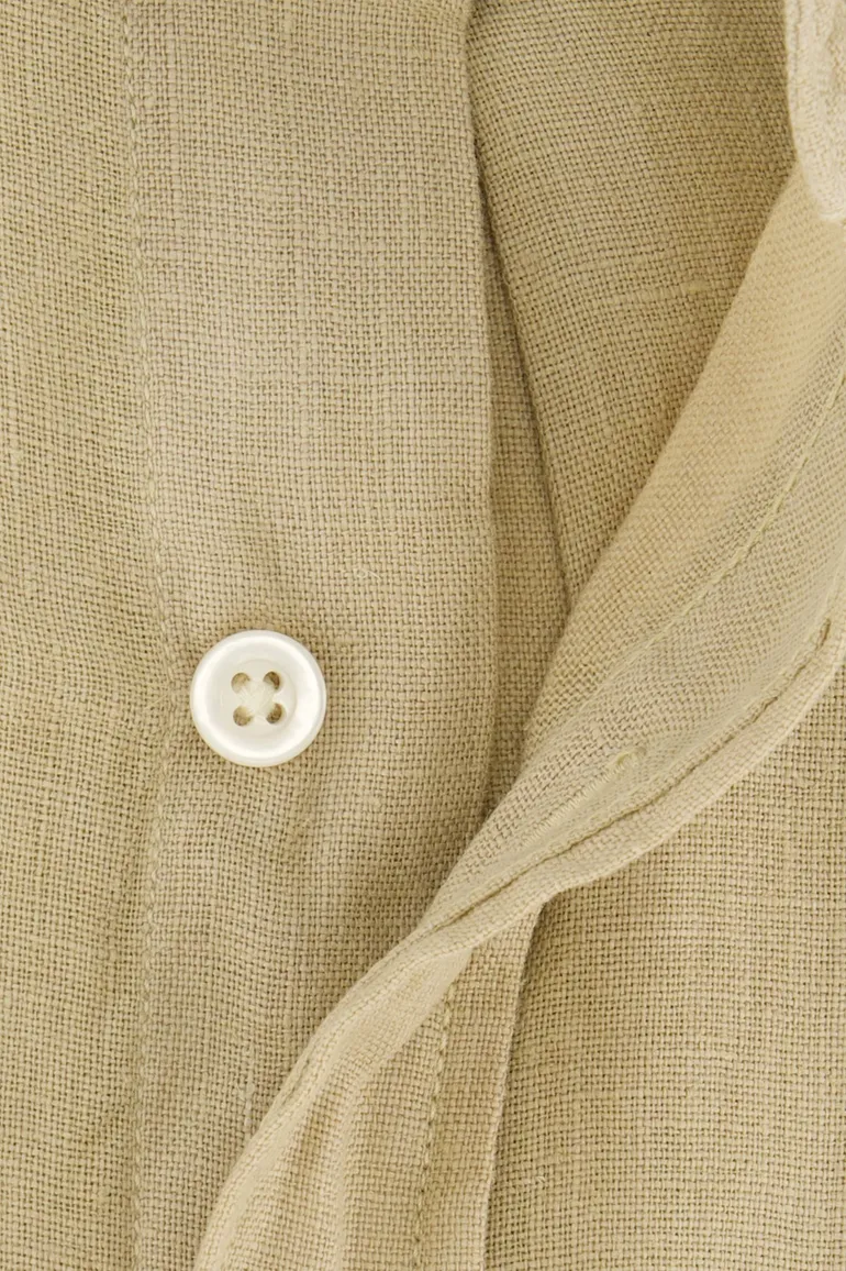 Gant overhemd beige linnen