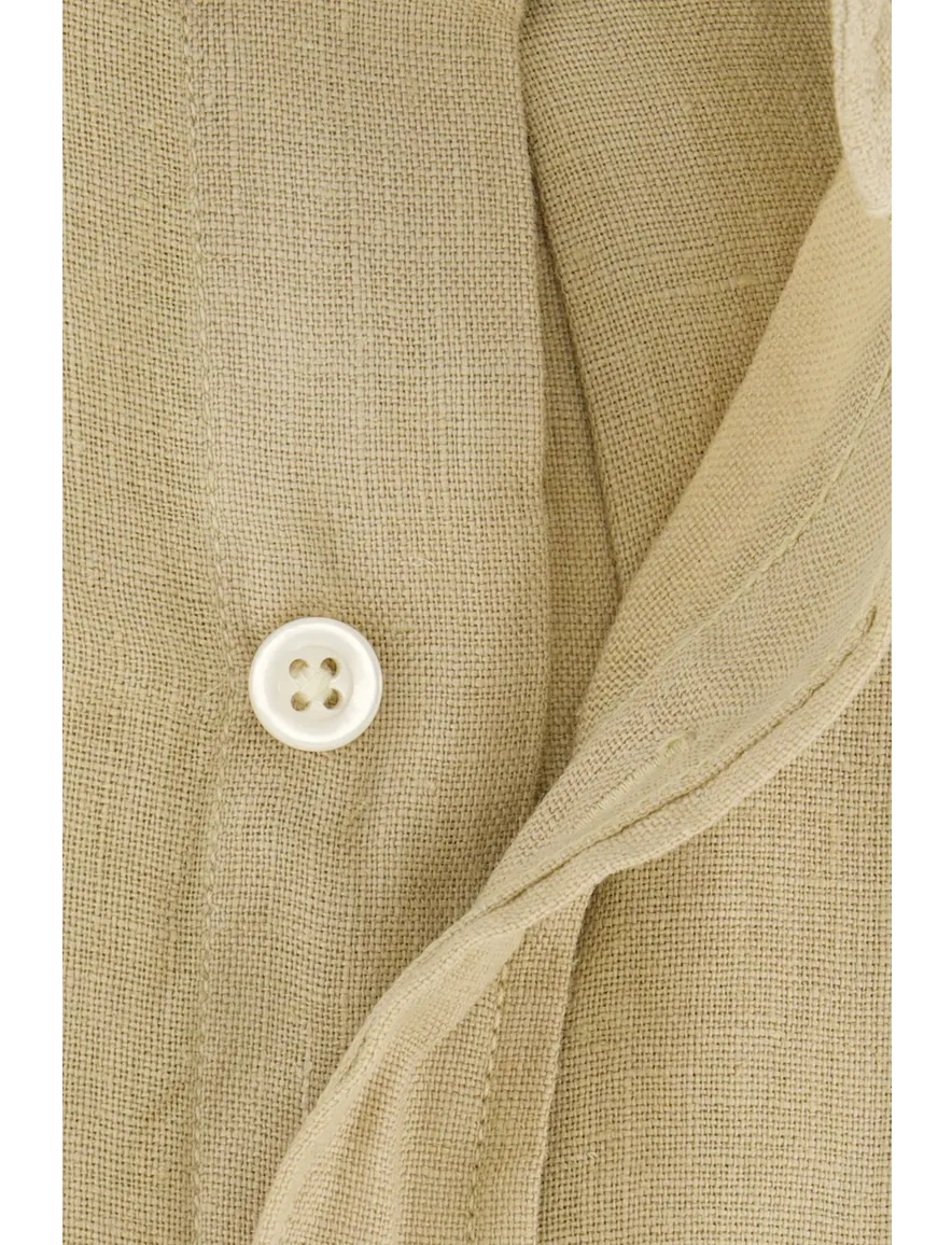 Gant overhemd regular fit beige linnen