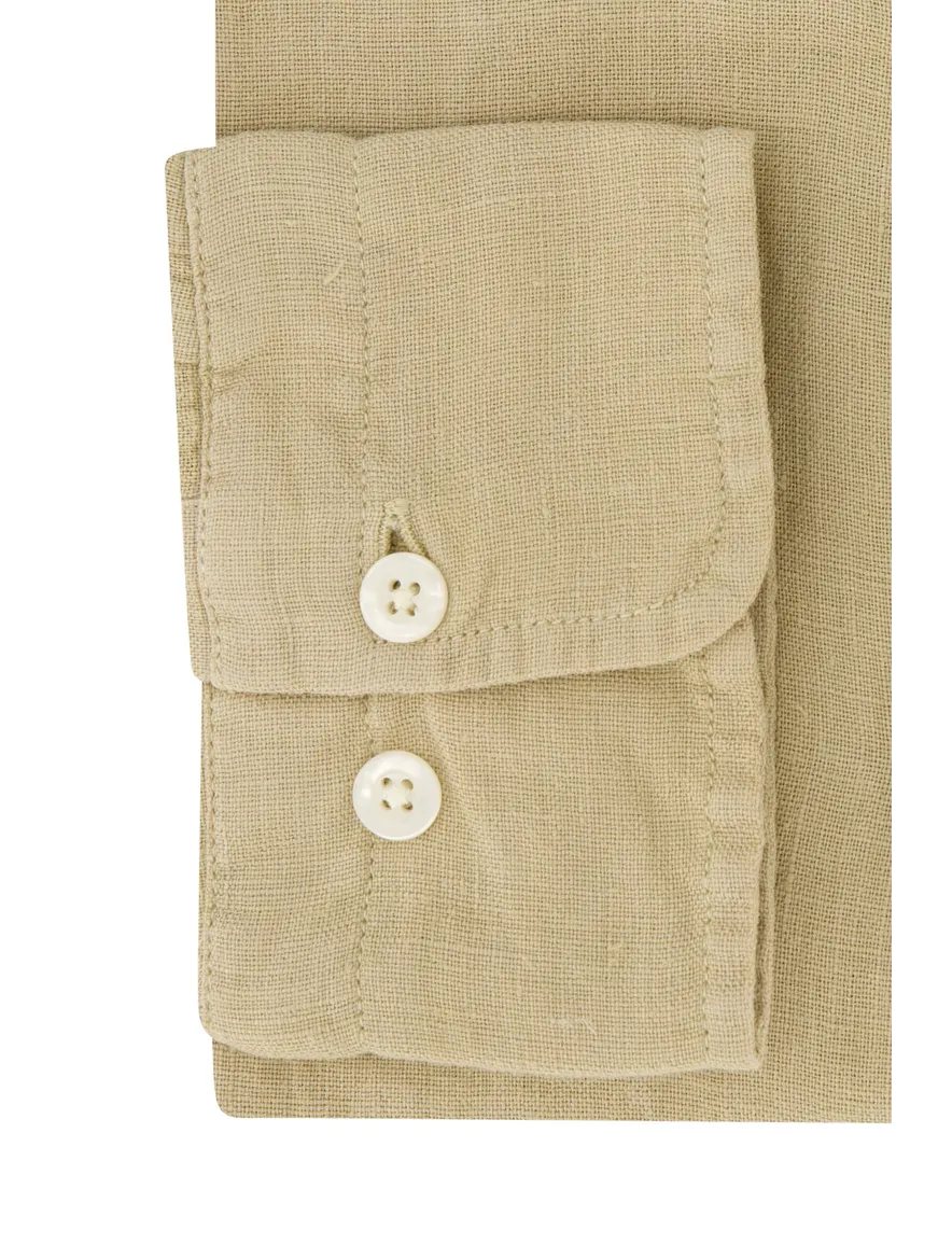 Gant overhemd regular fit beige linnen