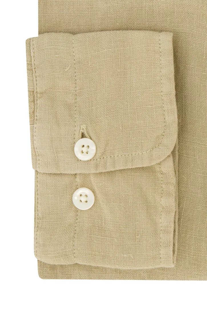 Gant regular fit overhemd beige linnen