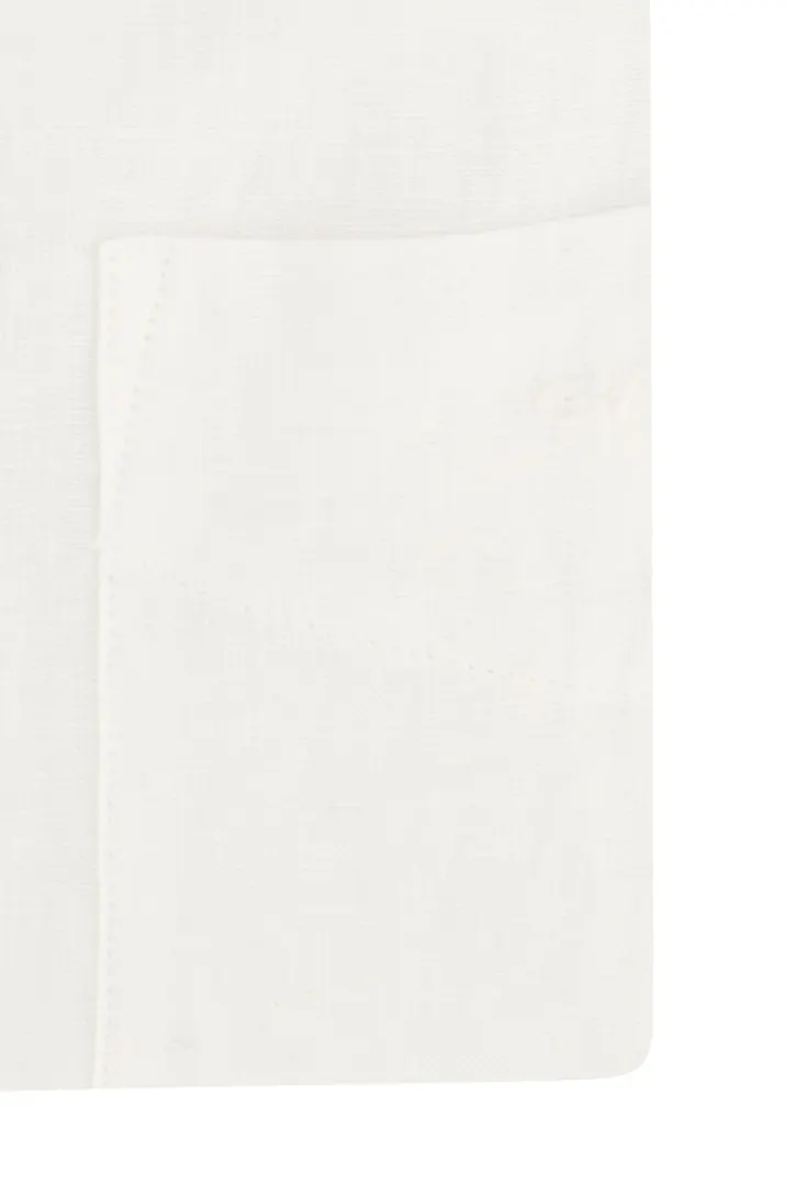 Gant casual regular fit overhemd wit linnen