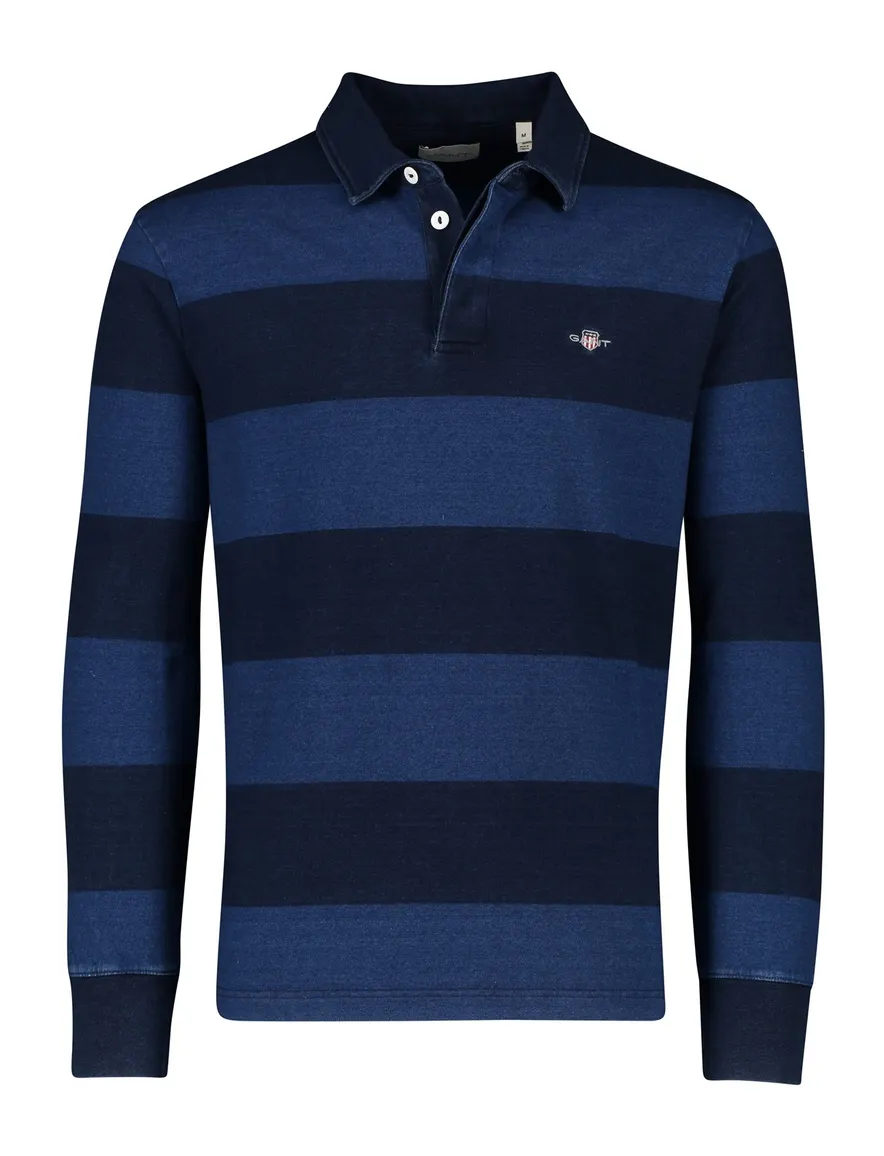 Gant rugby donkerblauw gestreept