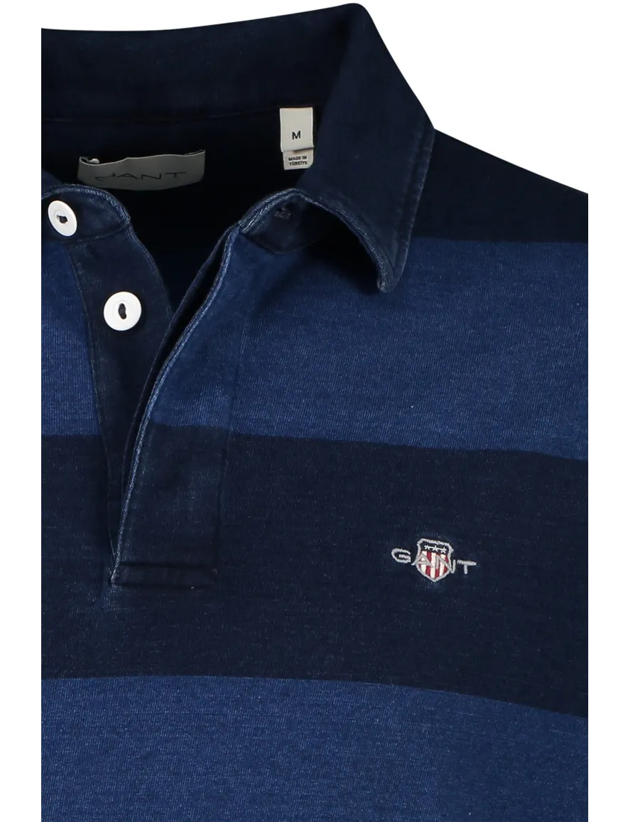 Gant rugby donkerblauw gestreept