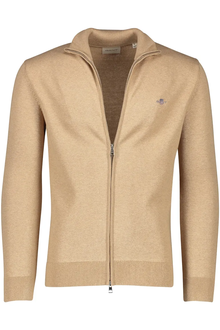 Gant vest camel dubbele rits