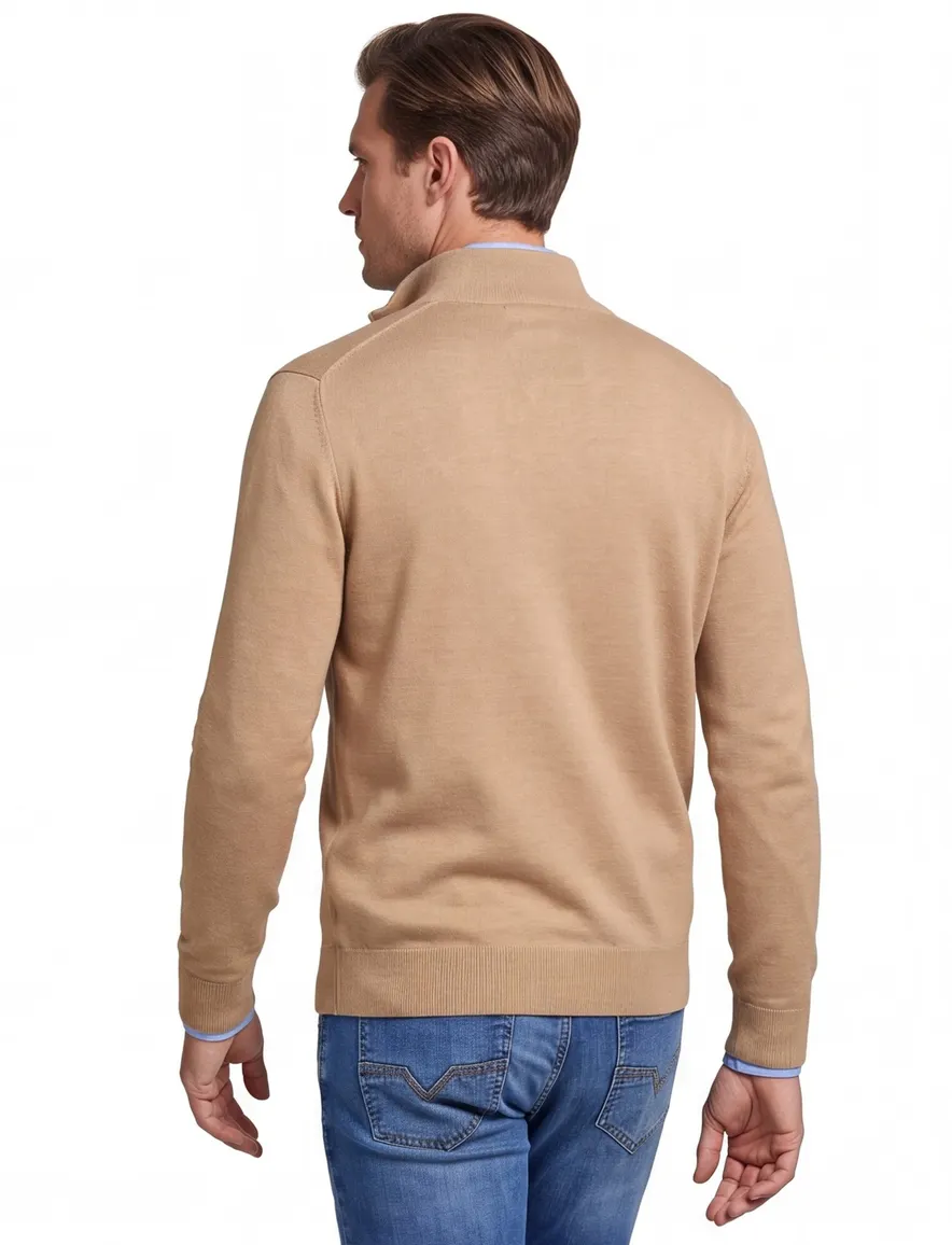 Gant vest camel dubbele rits
