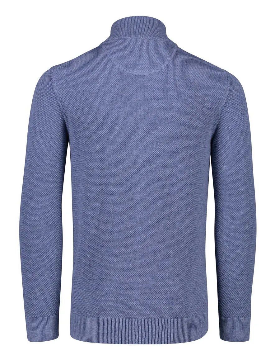 Gant vest ronde hals blauw katoen normale fit