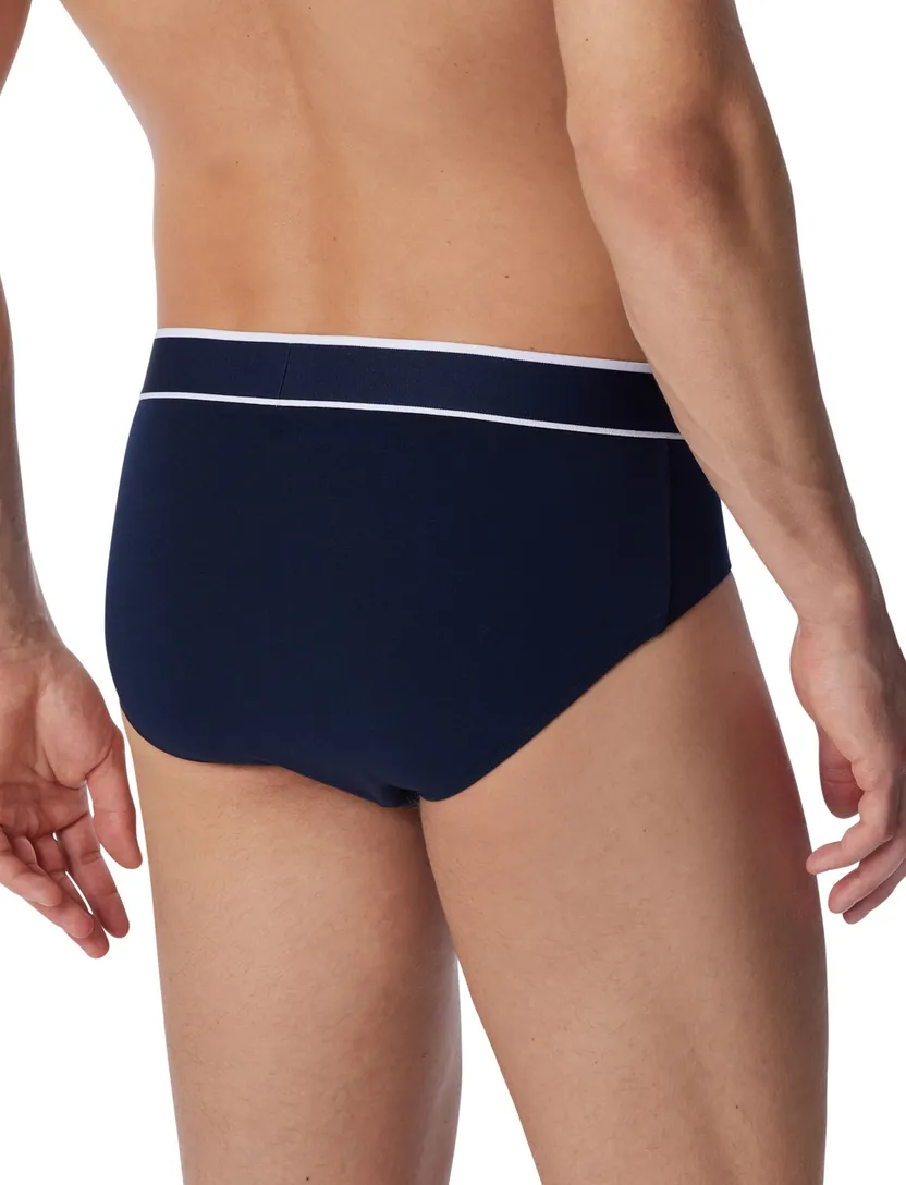 Katoenen Schiesser slip Rio donkerblauw 3-pack