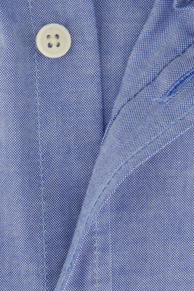Olymp overhemd blauw regular fit uni