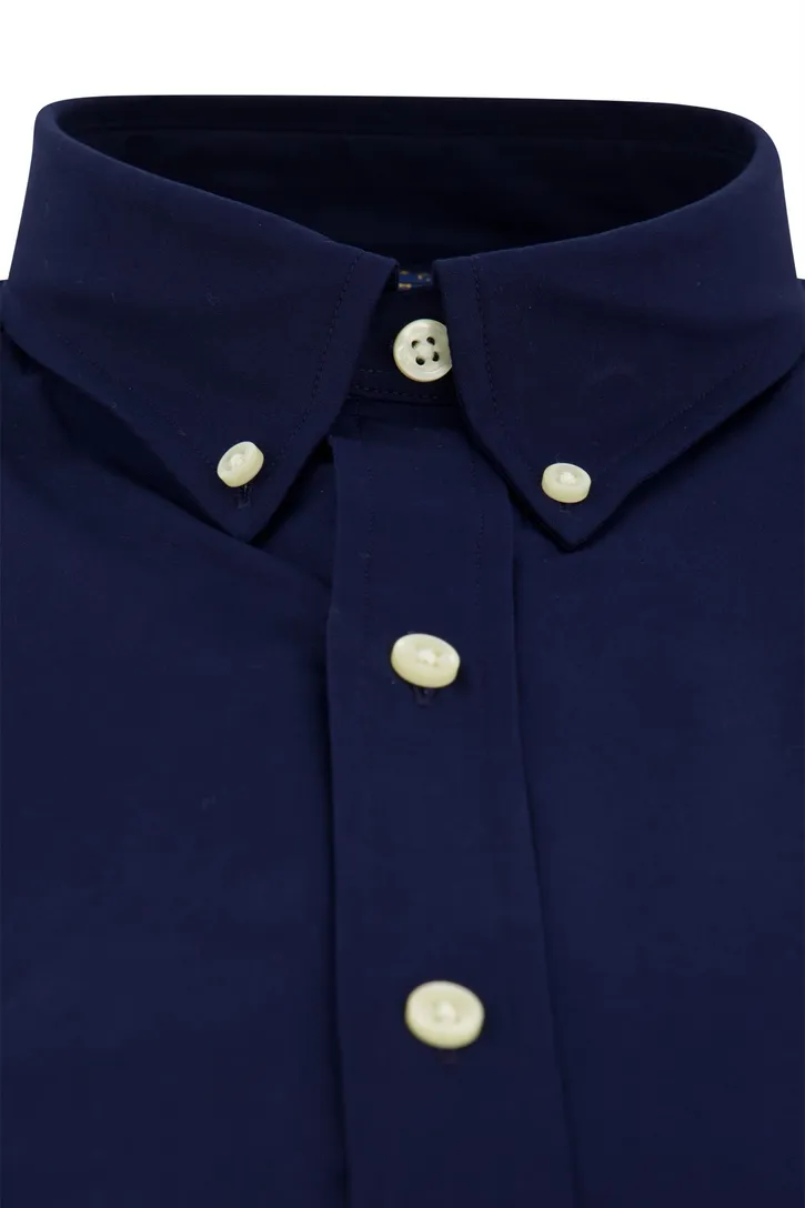 Polo Ralph Lauren donkerblauw slim fit overhemd katoen
