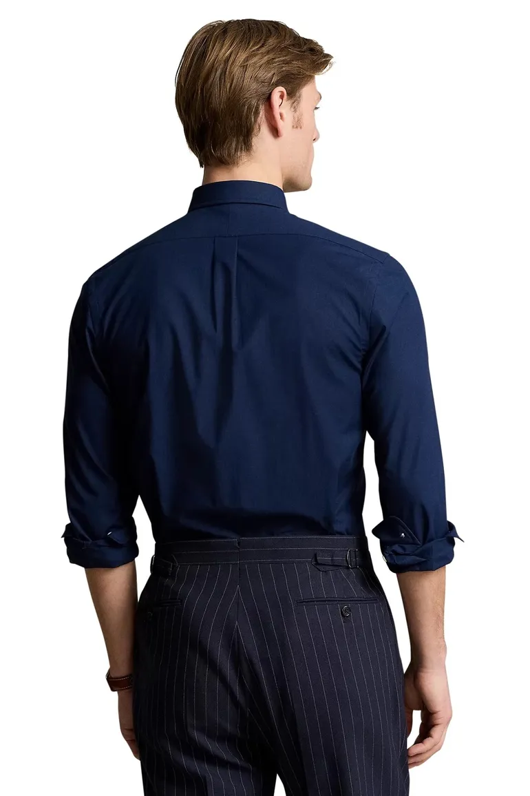 Polo Ralph Lauren overhemd donkerblauw slim fit