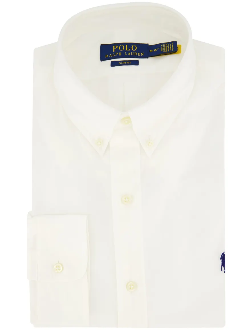 Polo Ralph Lauren wit overhemd slim fit katoen