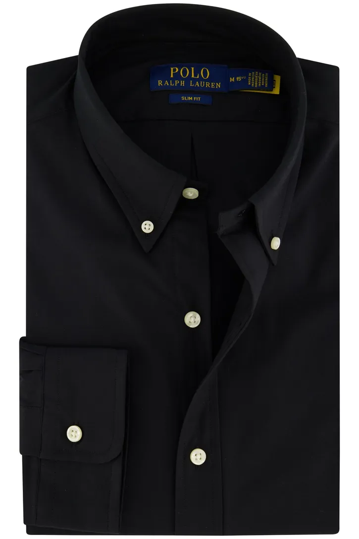Polo Ralph Lauren slim fit overhemd katoen zwart