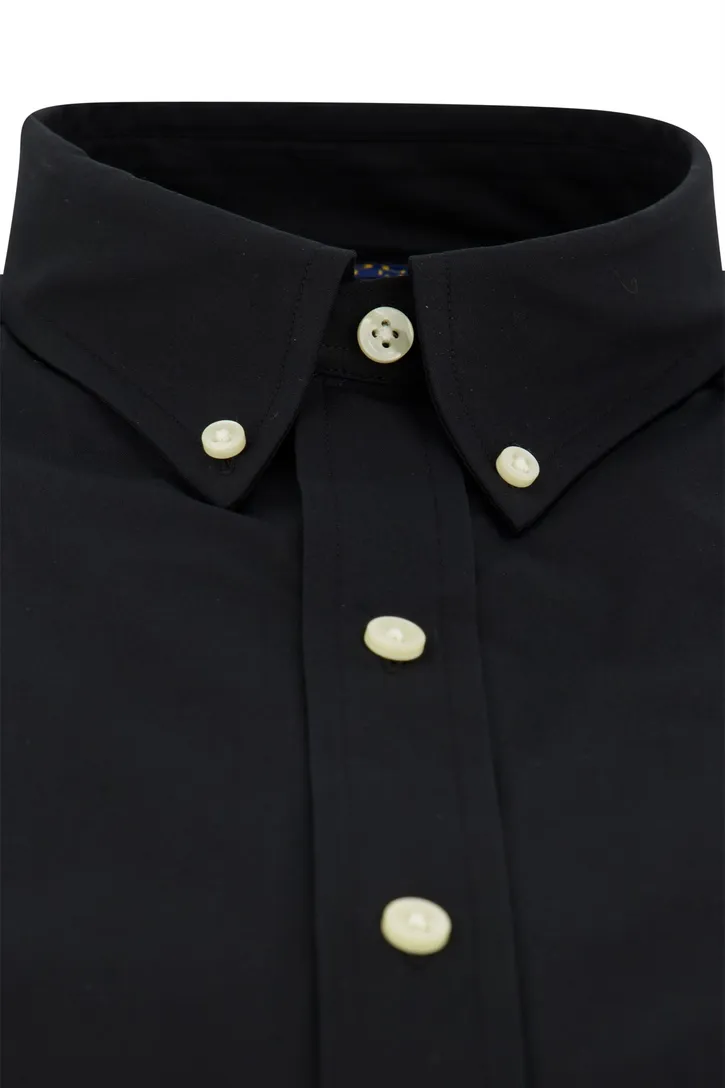 Polo Ralph Lauren slim fit overhemd katoen zwart