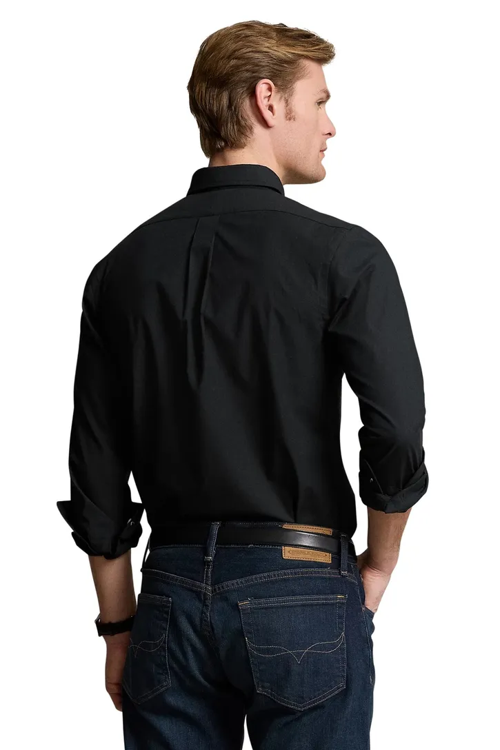 Polo Ralph Lauren slim fit overhemd katoen zwart