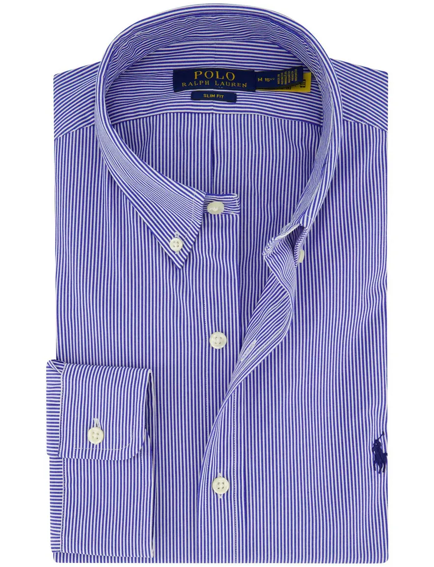 Polo Ralph Lauren overhemd blauw slim fit