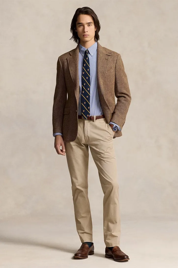 Polo Ralph Lauren slim fit overhemd blauw gestreept katoen