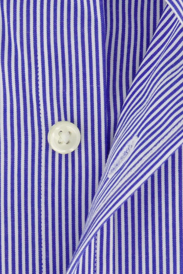 Polo Ralph Lauren slim fit overhemd blauw gestreept katoen