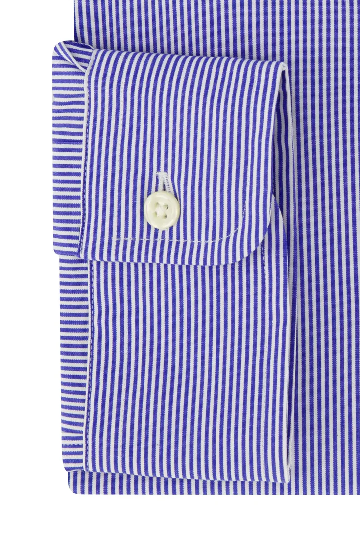 Polo Ralph Lauren slim fit overhemd blauw gestreept katoen