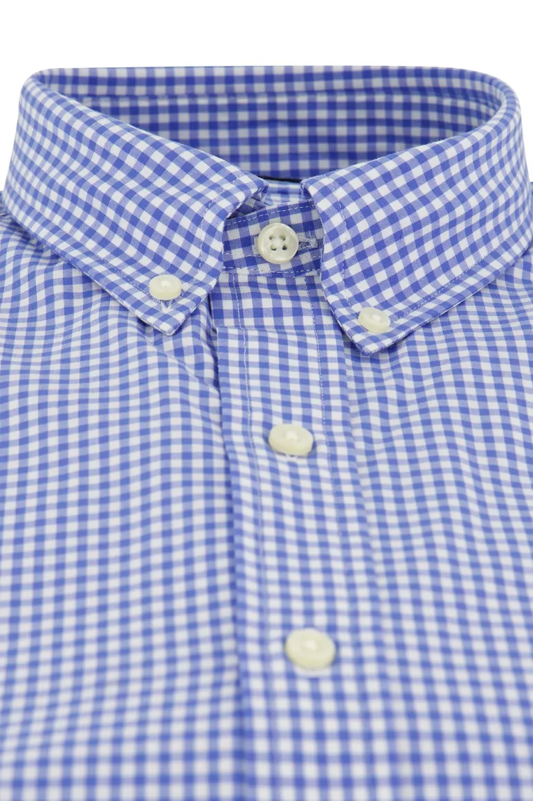 Polo Ralph Lauren blauw geruit slim fit katoenen overhemd