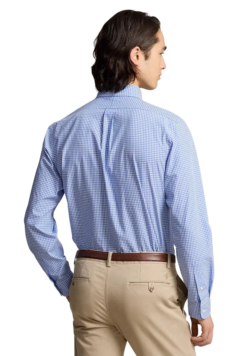 Polo Ralph Lauren blauw geruit slim fit katoenen overhemd