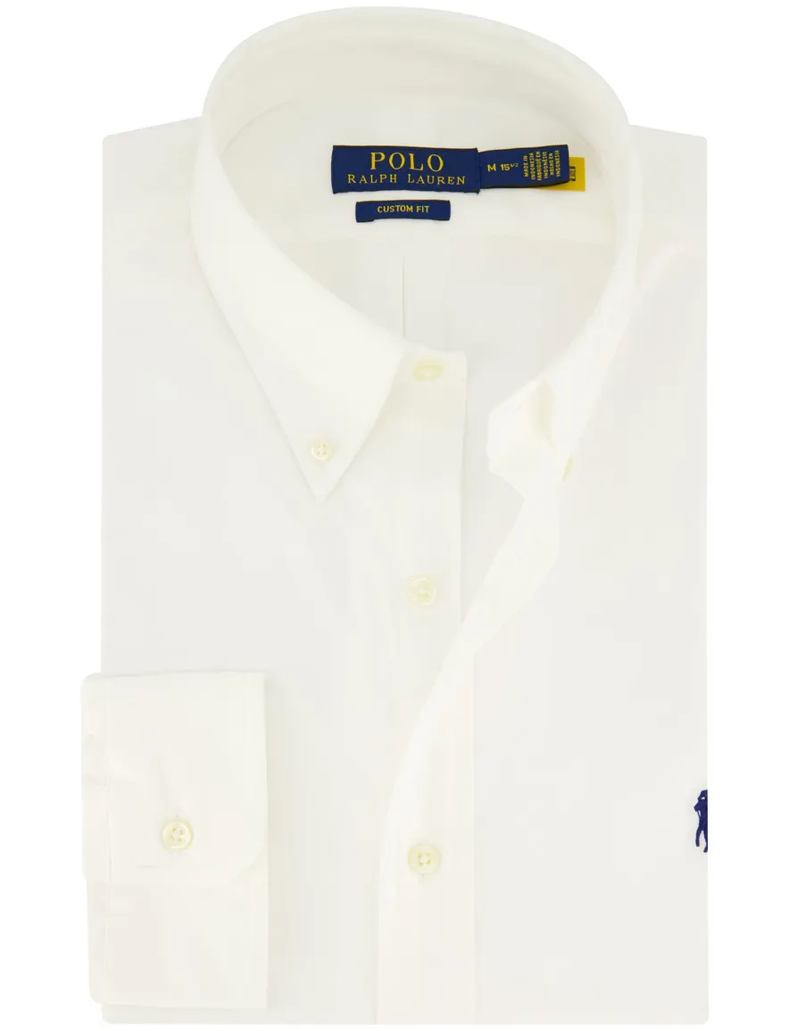 Polo Ralph Lauren overhemd wit custom fit
