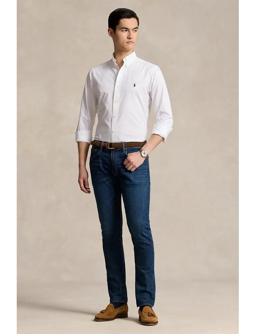 Polo Ralph Lauren overhemd wit custom fit