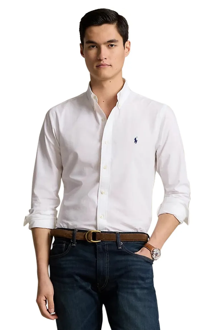 Polo Ralph Lauren overhemd wit custom fit