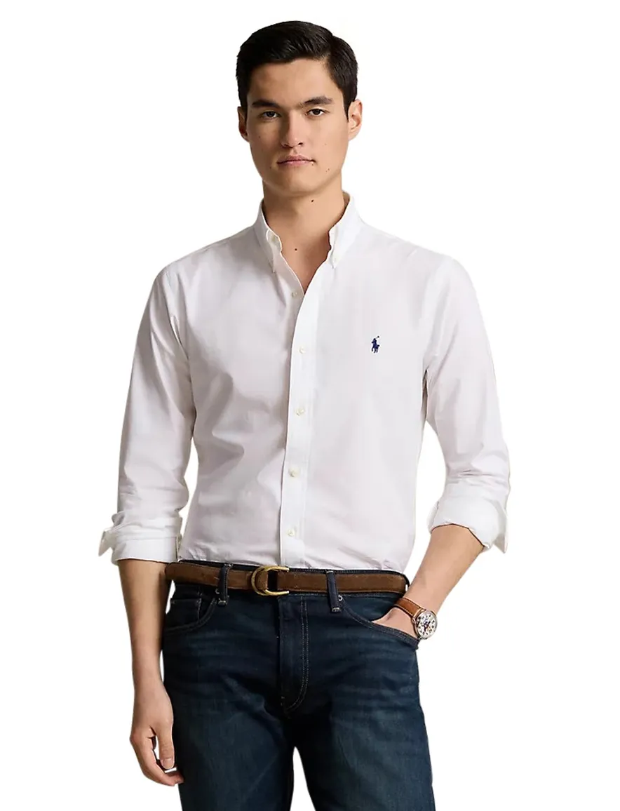 Polo Ralph Lauren overhemd wit custom fit