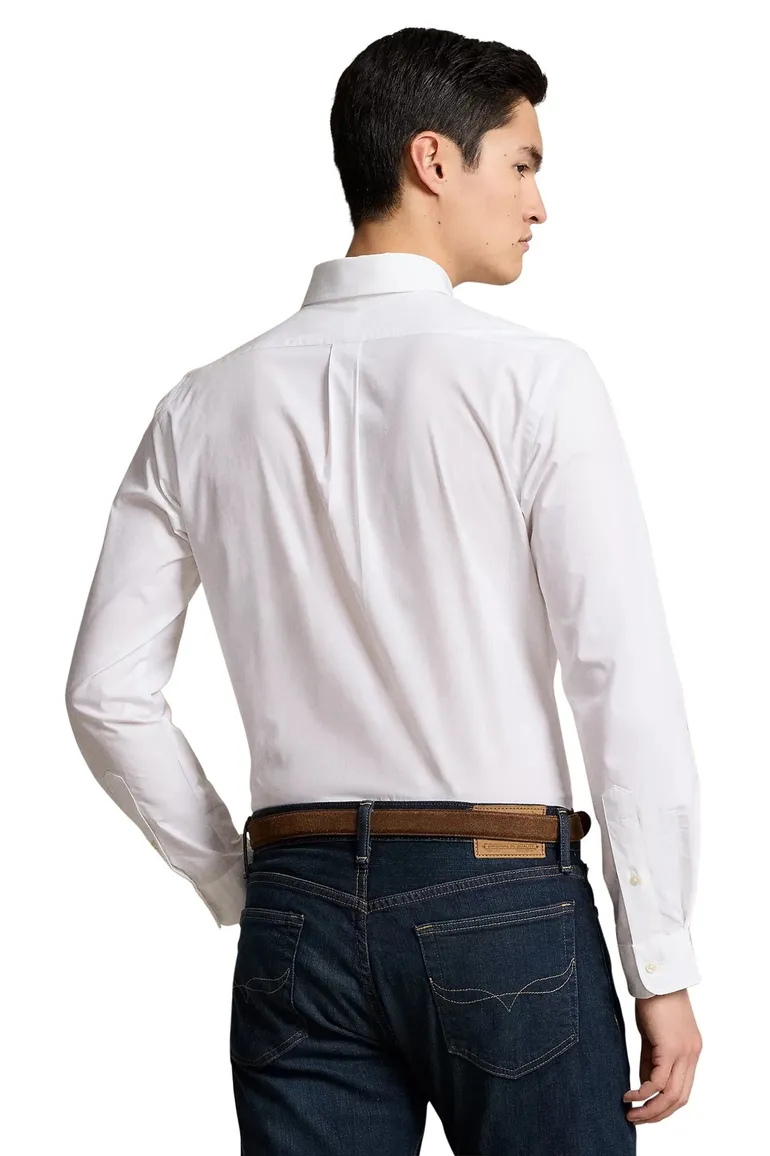 Polo Ralph Lauren overhemd normale fit wit effen met logo