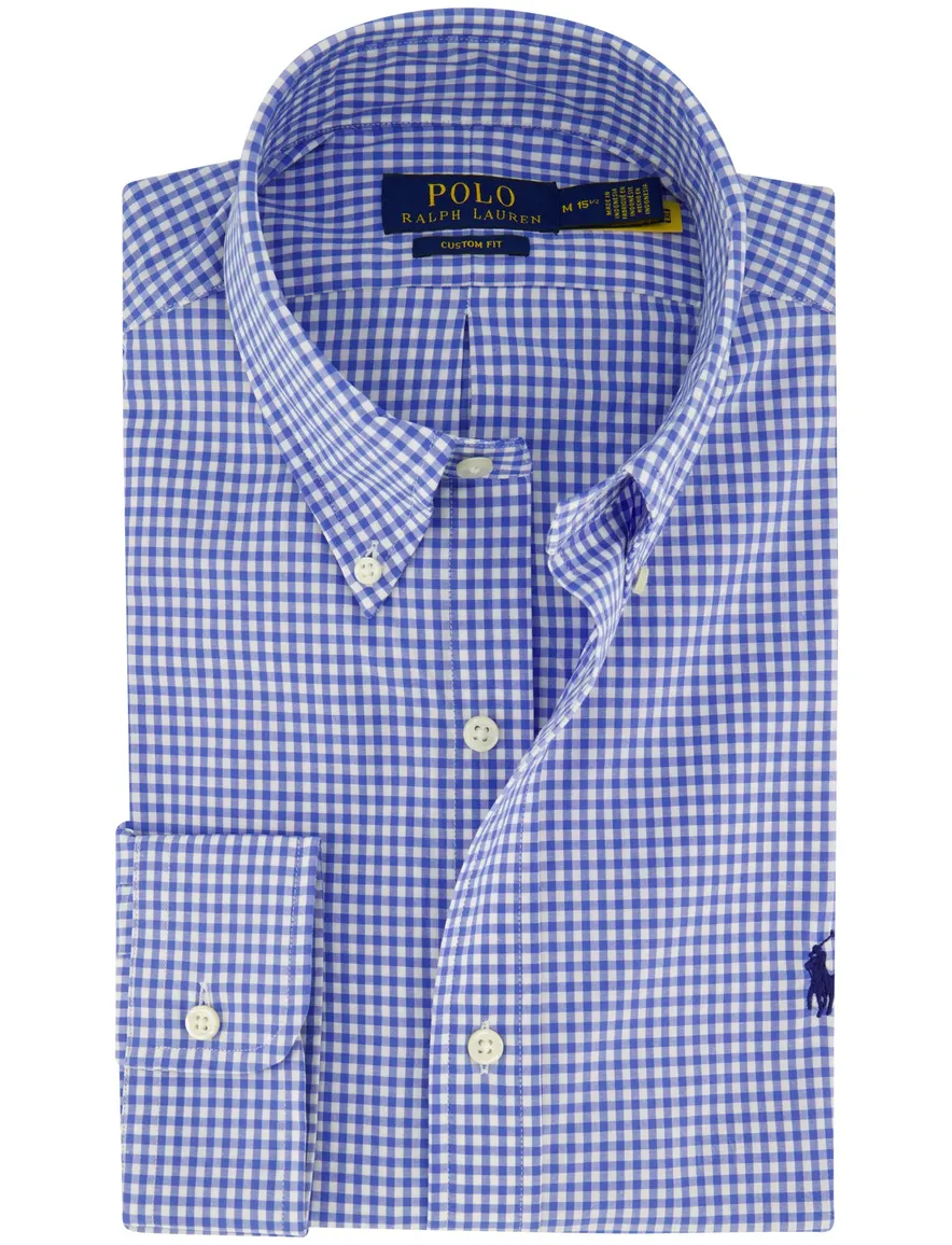 Polo Ralph Lauren casual overhemd normale fit blauw geruit katoen