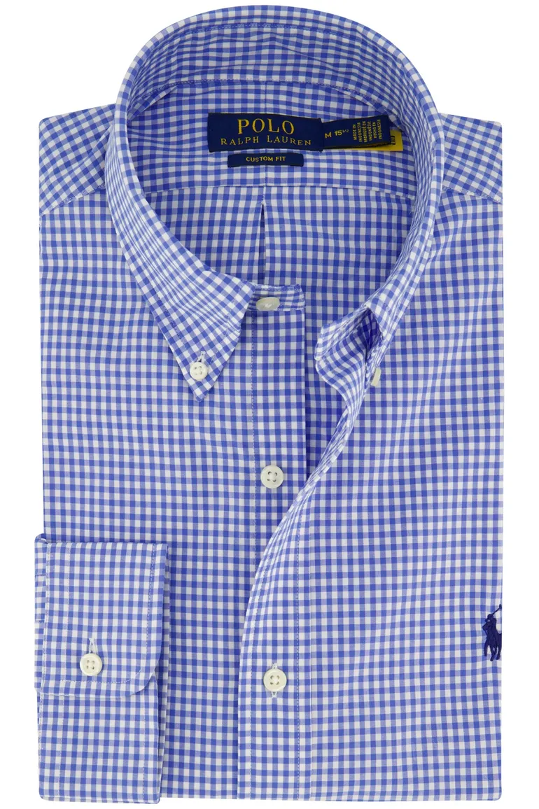 Polo Ralph Lauren overhemd blauw custom fit