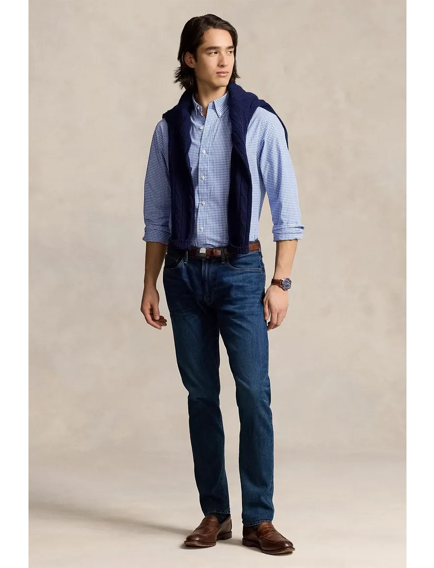 Polo Ralph Lauren casual overhemd normale fit blauw geruit katoen