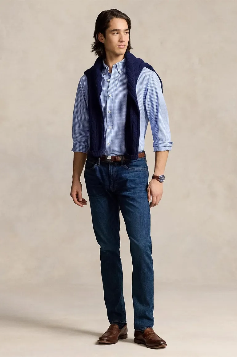 Polo Ralph Lauren overhemd blauw custom fit