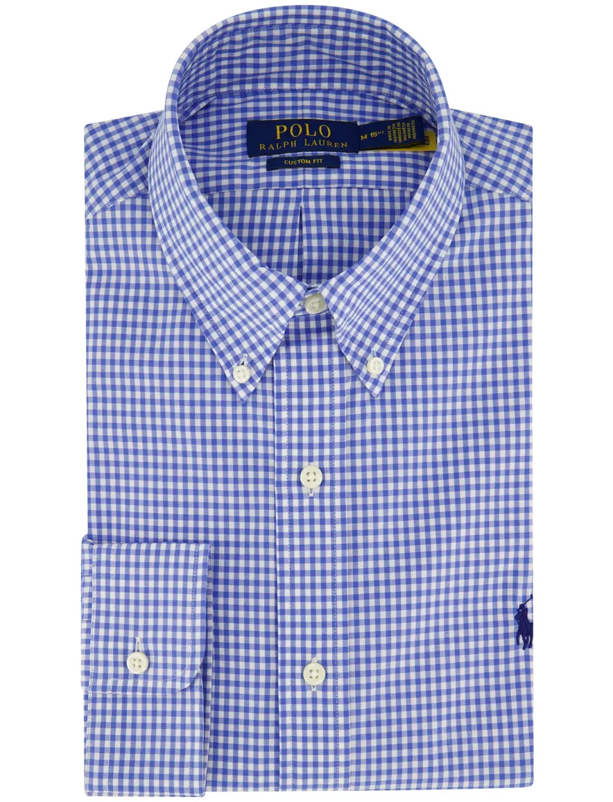 Polo Ralph Lauren casual overhemd normale fit blauw geruit katoen