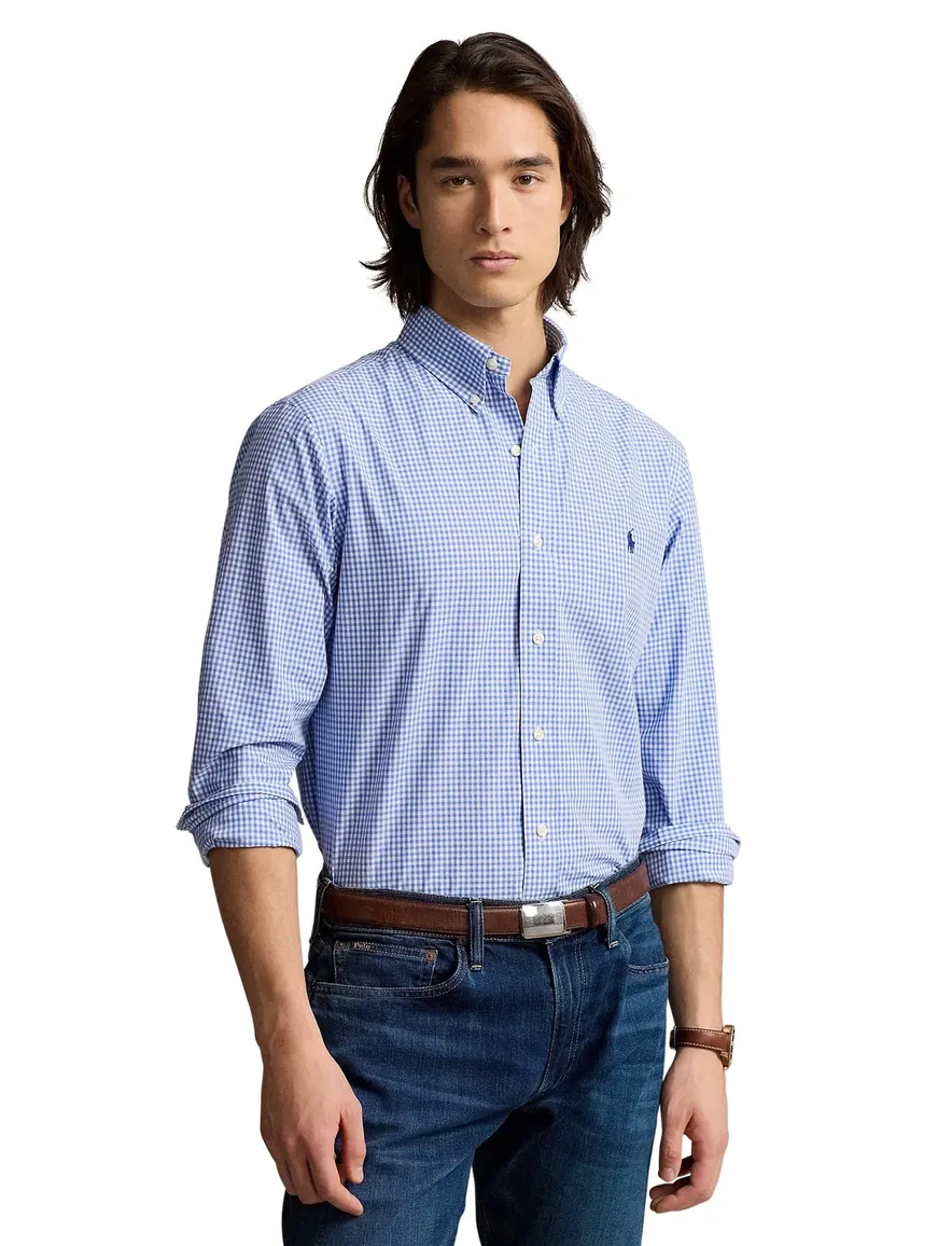 Polo Ralph Lauren casual overhemd normale fit blauw geruit katoen