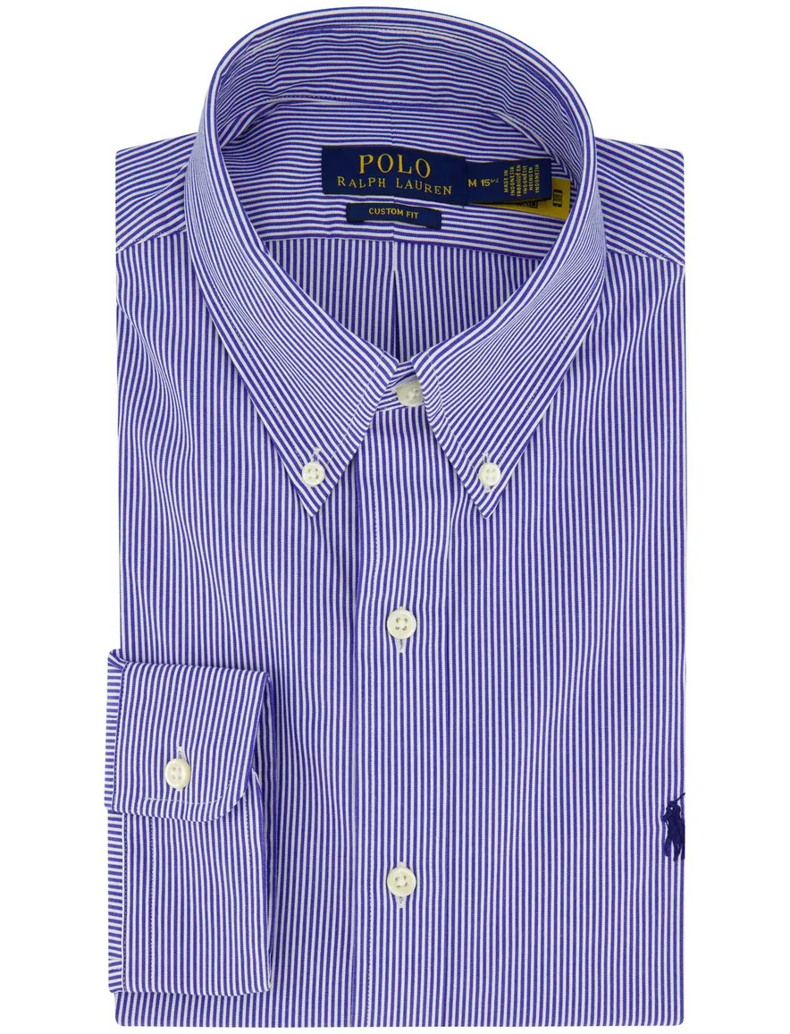 Polo Ralph Lauren casual overhemd normale fit blauw gestreept katoen